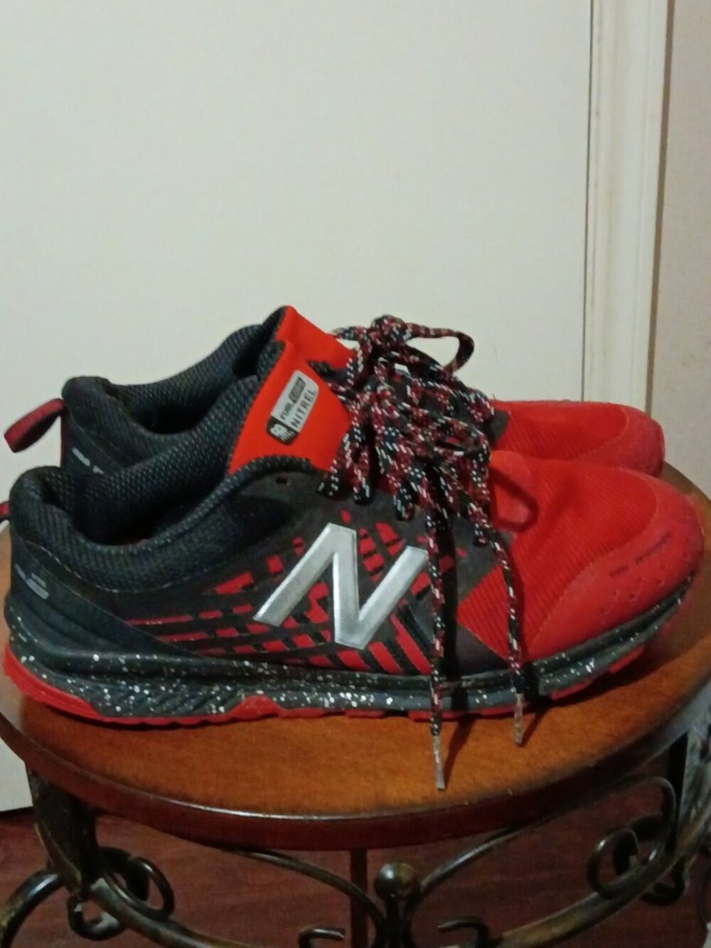 New Balance Mens FuelCore Nitrel V1 Black Red Lace-Up Sneaker Shoes Size 10